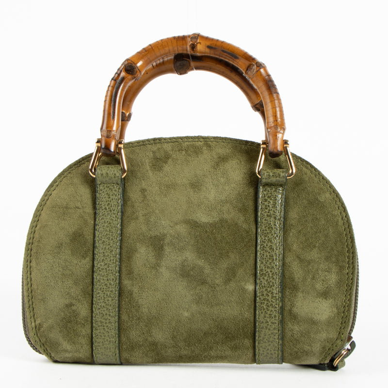 Shop this authentic Gucci Green Micro Bamboo Crossbody pre-loved on Labellov.com 