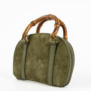 Shop this authentic Gucci Green Micro Bamboo Crossbody pre-loved on Labellov.com 