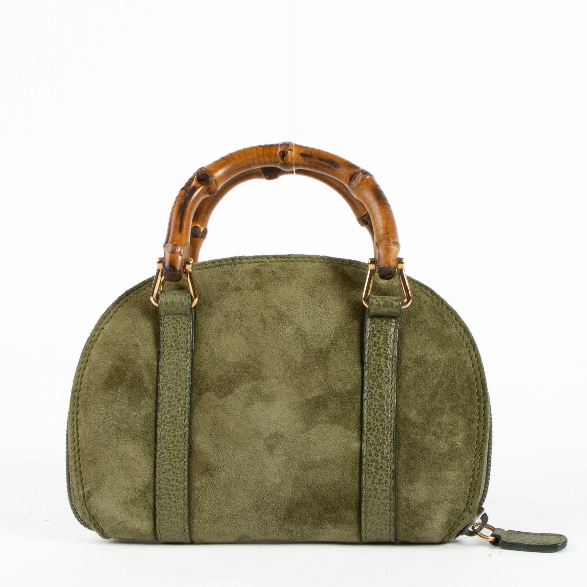 Shop this authentic Gucci Green Micro Bamboo Crossbody pre-loved on Labellov.com 