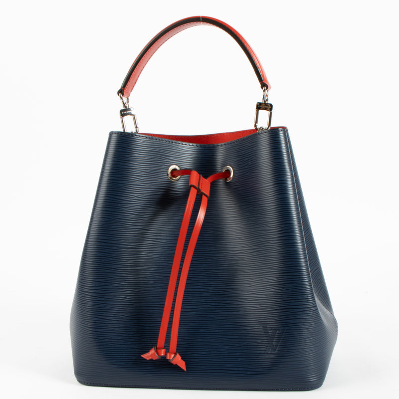 Shop this authentic Louis Vuitton Indigo/Coquelicot Epi NeoNoe MM Bag pre-loved on Labellov.com