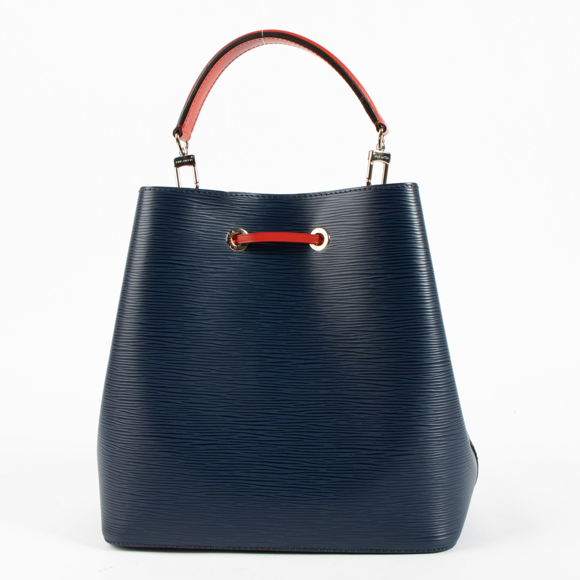 Shop this authentic Louis Vuitton Indigo/Coquelicot Epi NeoNoe MM Bag pre-loved on Labellov.com