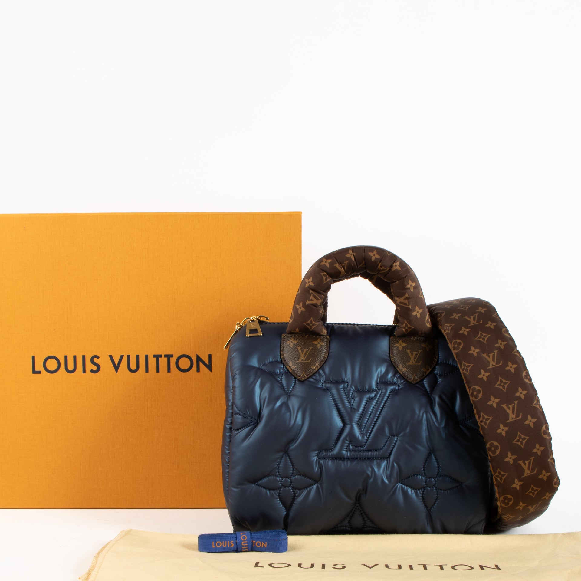 Shop this authentic Louis Vuitton Blue Monogram Pillow Crossbody pre-loved on Labellov.com