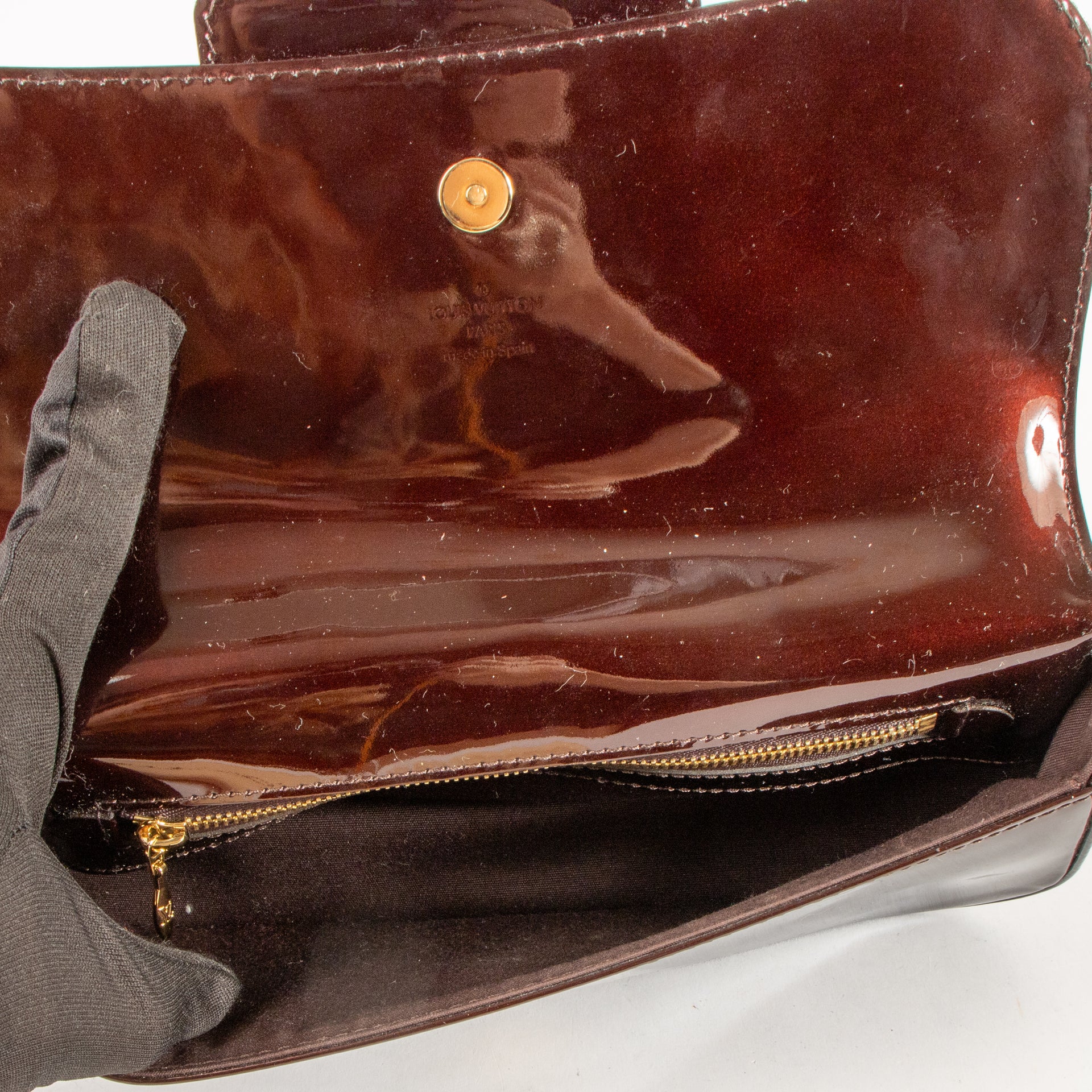 Louis Vuitton Metallic Red Vernis Louise Clutch
