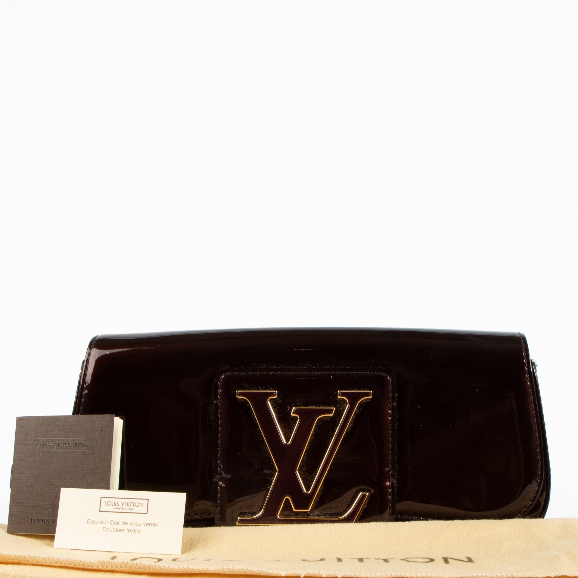 Louis Vuitton Metallic Red Vernis Louise Clutch