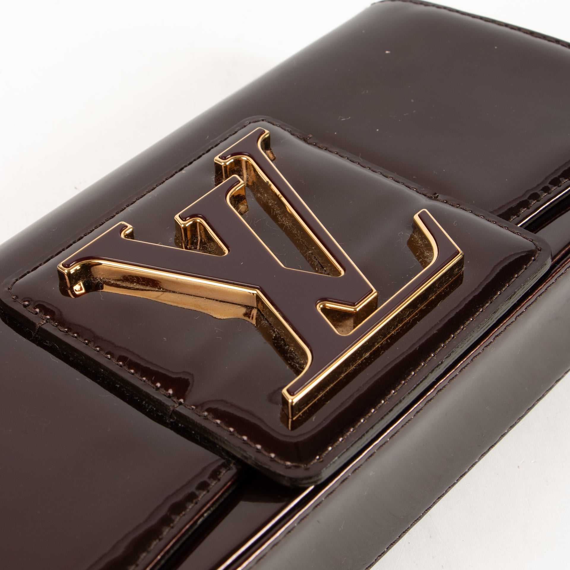 Louis Vuitton Metallic Red Vernis Louise Clutch