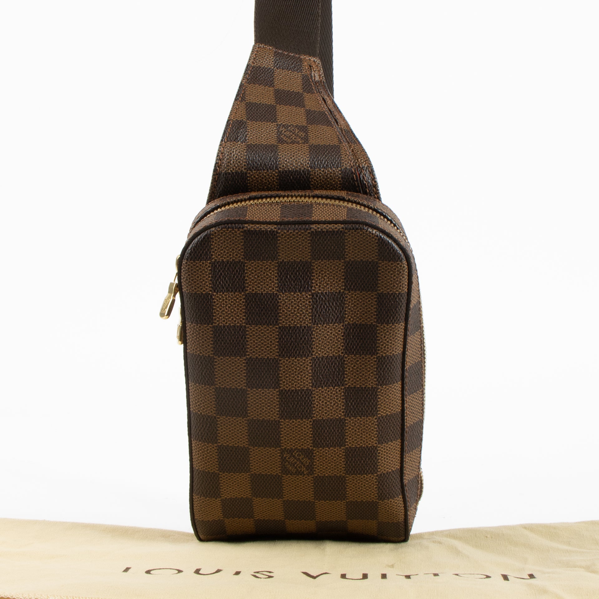 Shop this authentic Louis Vuitton Damier ebene Geronimos Belt bag pre-loved on Labellov.com
