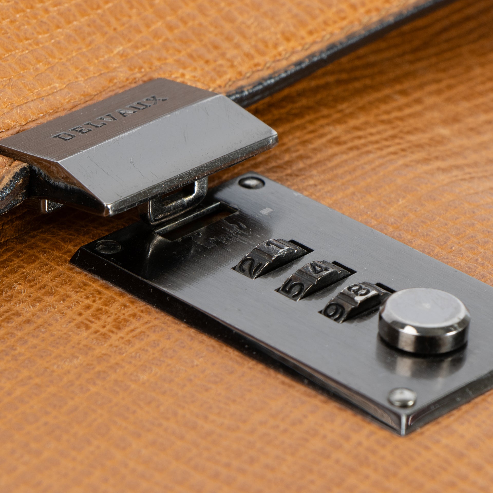 Shop this authentic Delvaux Vintage Cognac Leather Message Briefcase pre-loved on Labellov.com 