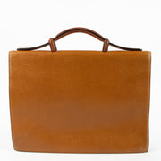 Shop this authentic Delvaux Vintage Cognac Leather Message Briefcase pre-loved on Labellov.com 