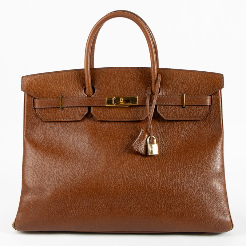 Hermès Vintage Birkin 40 Noisette Ardennes GHW