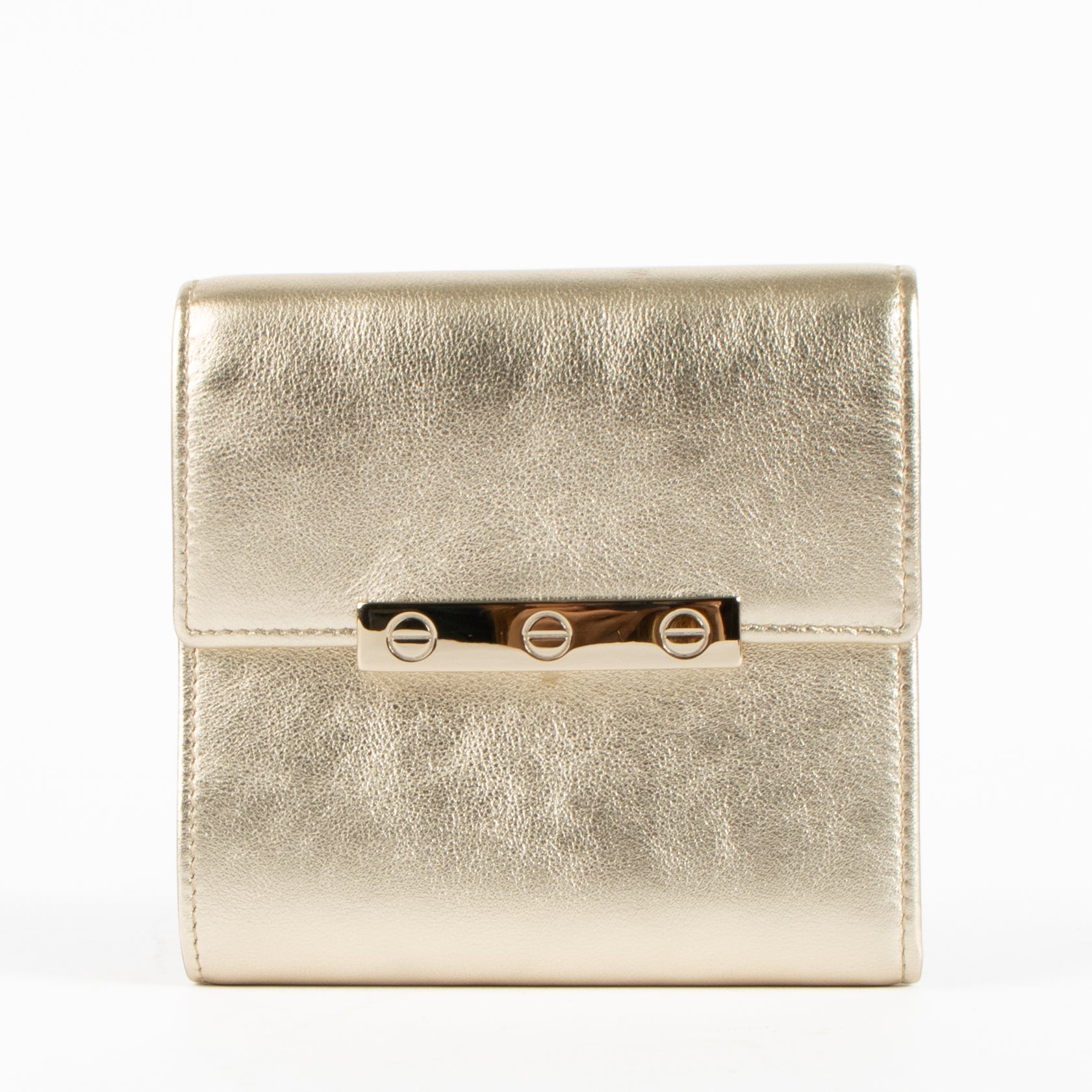 Shop this authentic Cartier Metallic Gold Leather LOVE Wallet pre-loved on Labellov.com