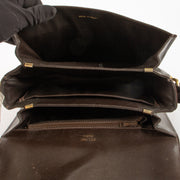 Shop the 100% authentic Celine Vintage Dark Brown Shiny Calfskin Carriage Shoulder Bag second hand on Labellov.com!
