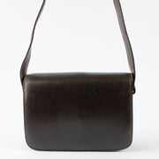 Shop the 100% authentic Celine Vintage Dark Brown Shiny Calfskin Carriage Shoulder Bag second hand on Labellov.com!
