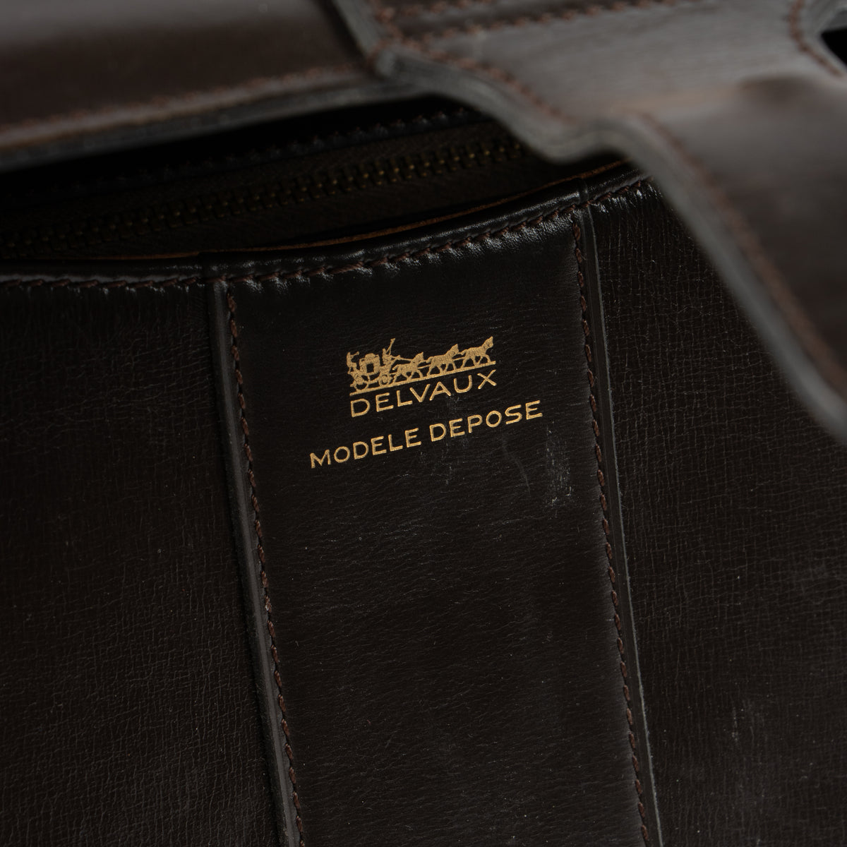 Shop the 100% authentic Delvaux Vintage Dark Brown Box Calf Brillant MM second hand on Labellov.com