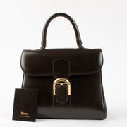 Shop the 100% authentic Delvaux Vintage Dark Brown Box Calf Brillant MM second hand on Labellov.com