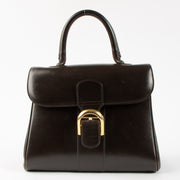Shop the 100% authentic Delvaux Vintage Dark Brown Box Calf Brillant MM second hand on Labellov.com