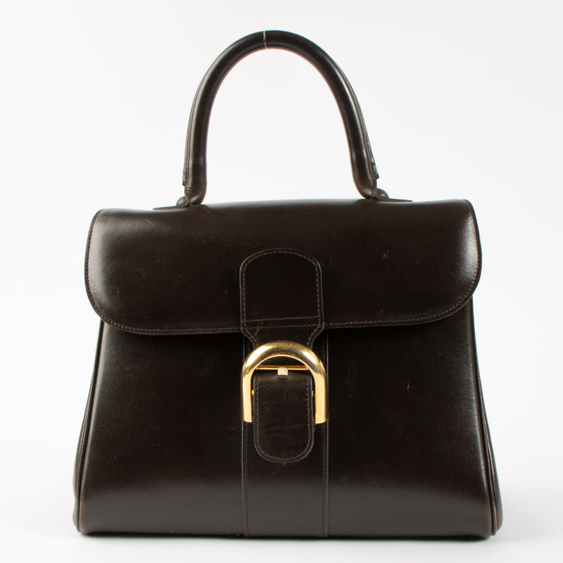 Shop the 100% authentic Delvaux Vintage Dark Brown Box Calf Brillant MM second hand on Labellov.com