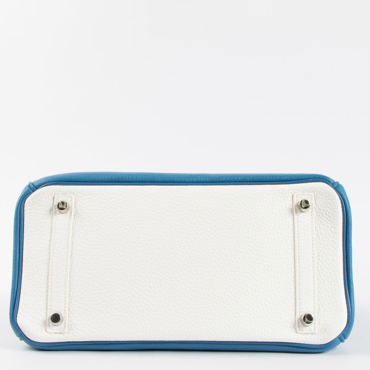 Hermes Birkin 30 Eclat Bleu Mykonos/White Togo PHW