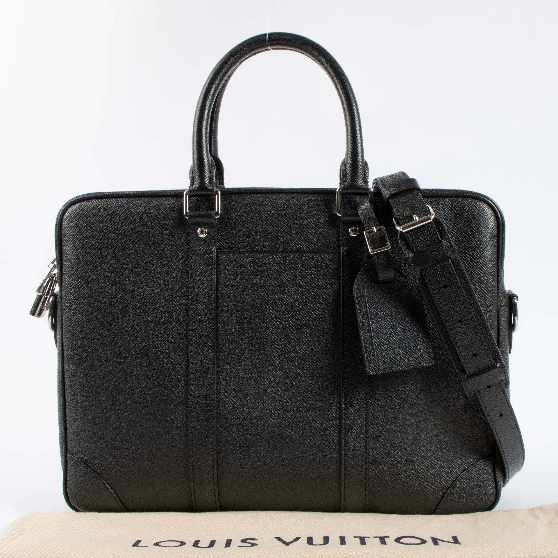 Shop this authentic Louis Vuitton Black Taiga Porte Document Voyage PM pre-loved on Labellov.com