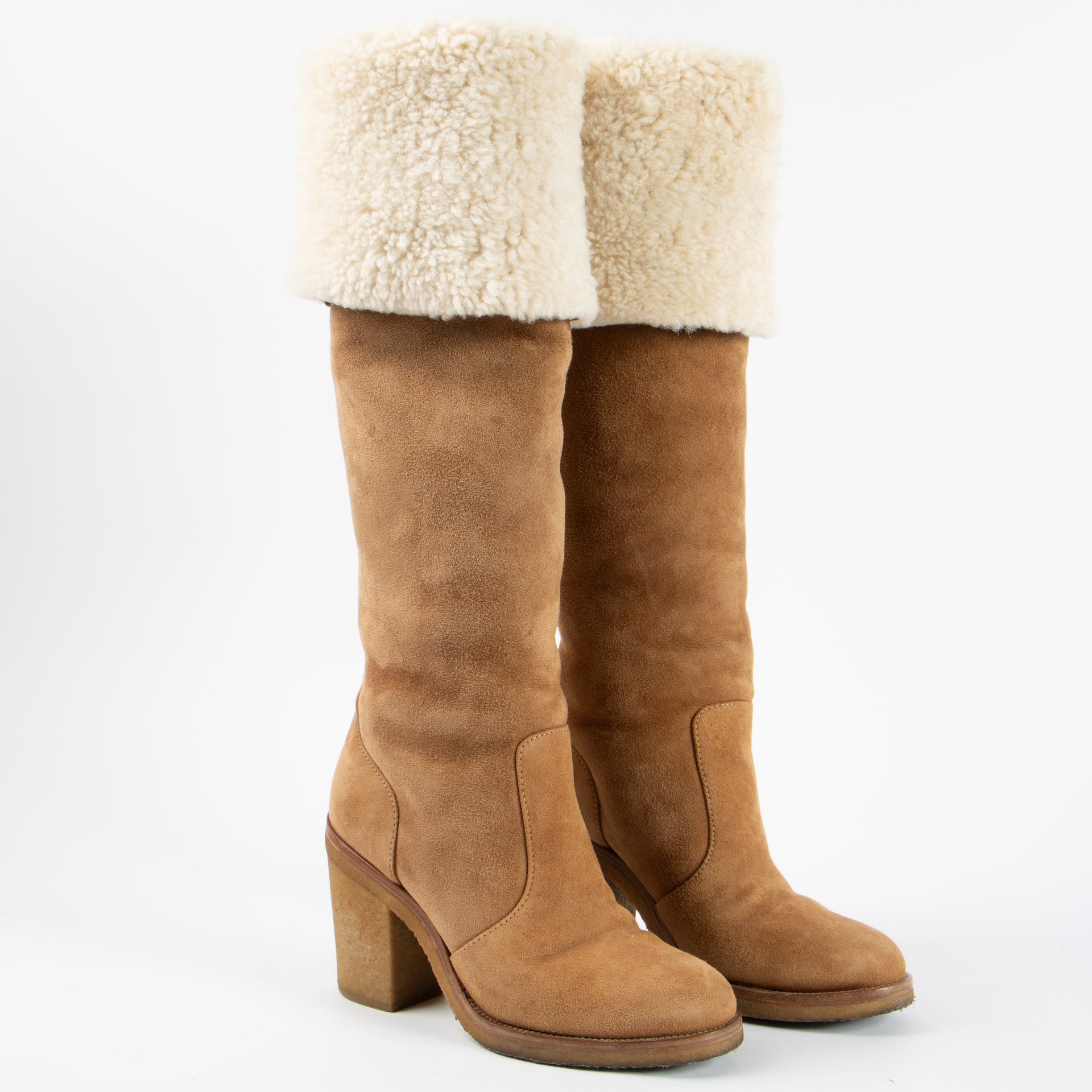 Shop this authentic Chanel Suede Boots Size 38 pre-loved on Labellov.com 