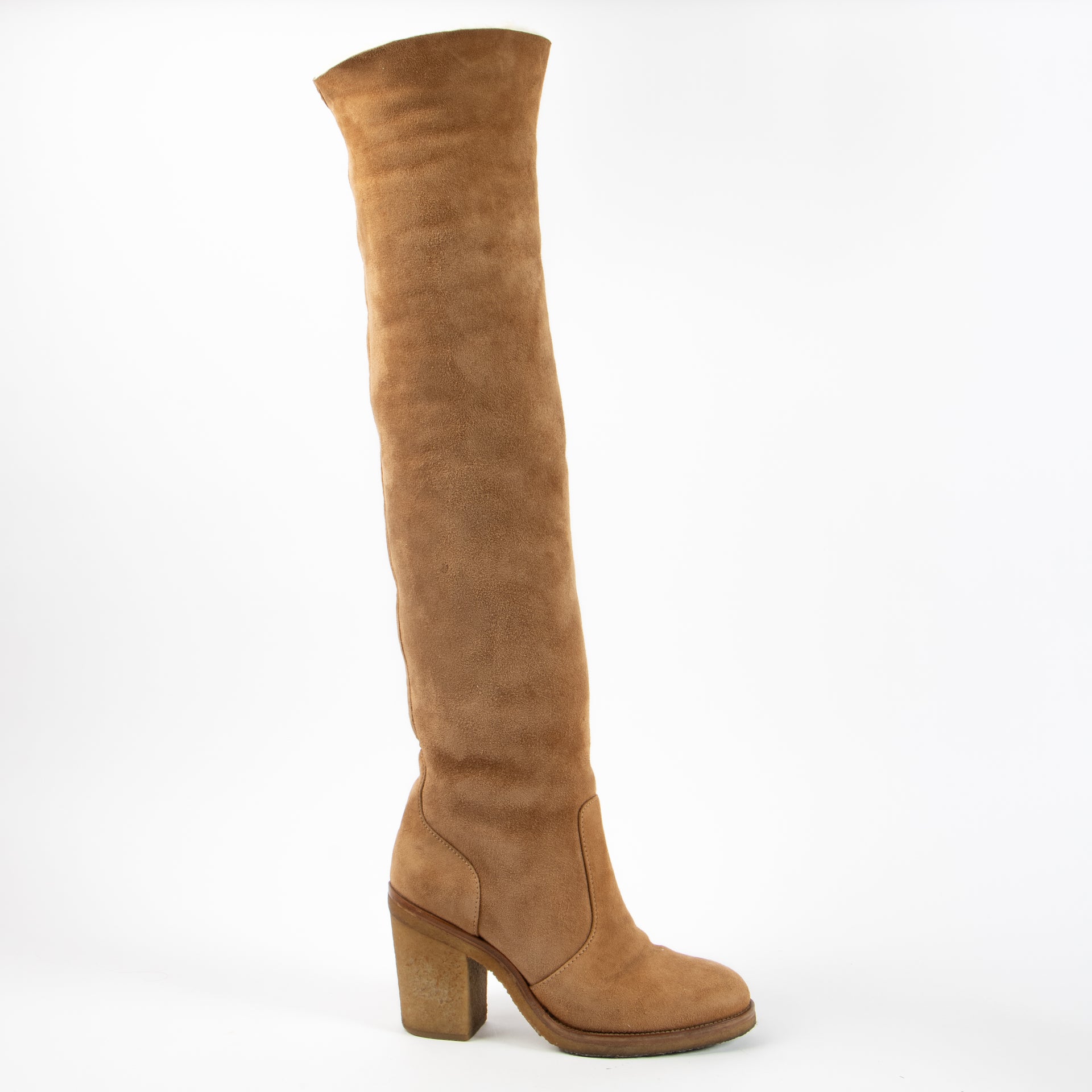 Shop this authentic Chanel Suede Boots Size 38 pre-loved on Labellov.com 