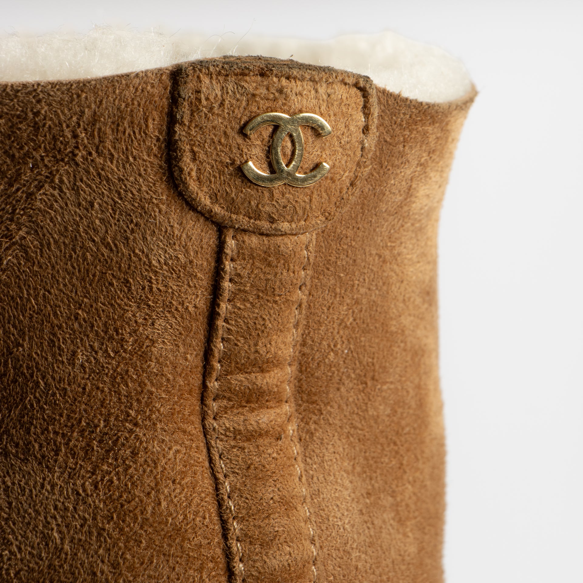 Shop this authentic Chanel Suede Boots Size 38 pre-loved on Labellov.com 
