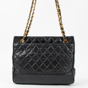 Shop the authentic Chanel Vintage Black Lambskin Ball Charm Tote Bag second hand on Labellov.com!
