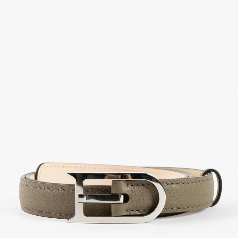 Delvaux Taupe Sellier Leonce 20 Belt Size 75