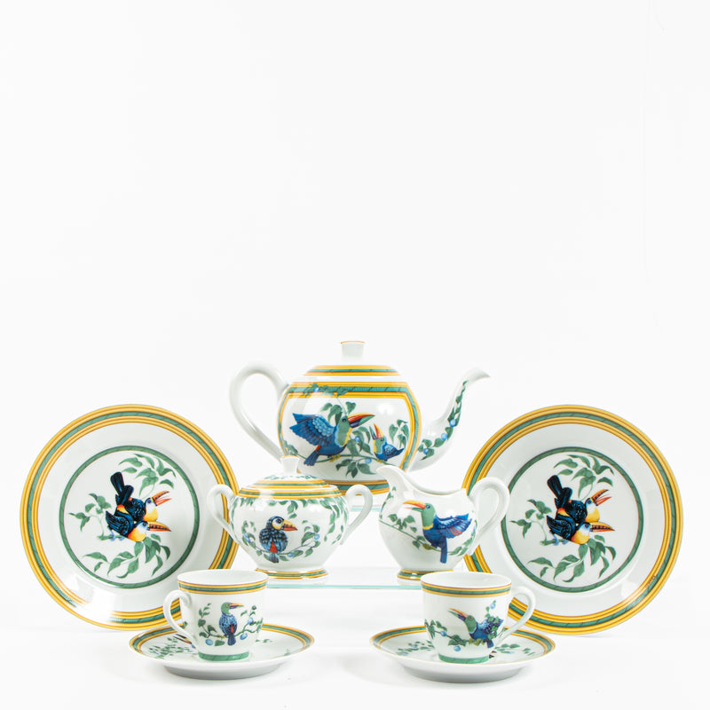 Shop the authentic Hermes Les Toucans Porcelain Tea Set second hand on Labellov.com!