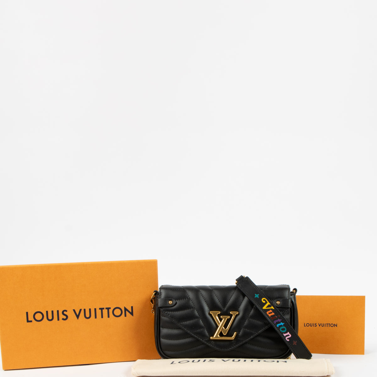 Louis Vuitton Black New Wave Chain Pochette Bag