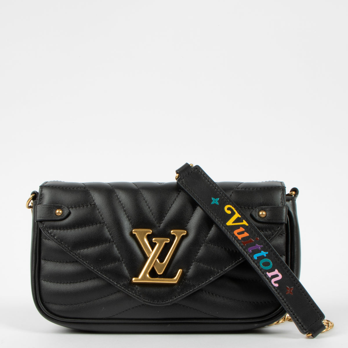 Louis Vuitton Black New Wave Chain Pochette Bag