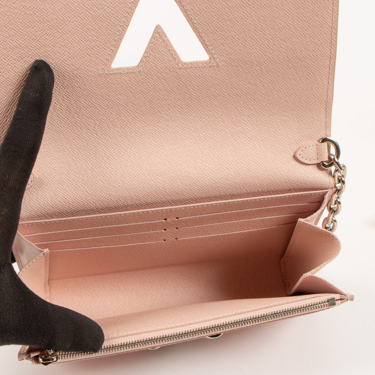 Louis Vuitton Rose Ballerine Epi Twist Wallet on Chain