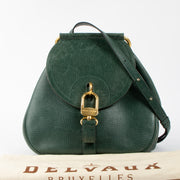 Shop this authentic Delvaux Green Cerceau Shoulder bag pre-loved on Labellov.com