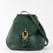 Shop this authentic Delvaux Green Cerceau Shoulder bag pre-loved on Labellov.com