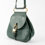 Shop this authentic Delvaux Green Cerceau Shoulder bag pre-loved on Labellov.com