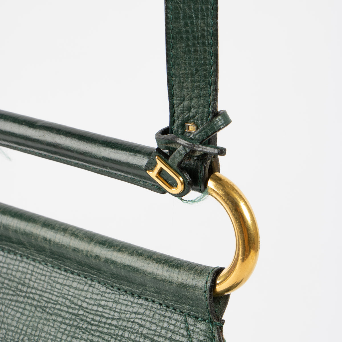 Shop this authentic Delvaux Green Cerceau Shoulder bag pre-loved on Labellov.com