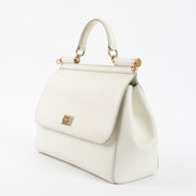 Shop this authentic Dolce & Gabbana White Large Sicily Bag at Labellov.com