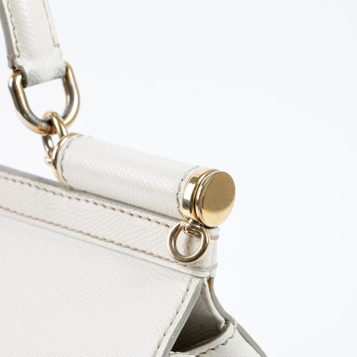 Shop this authentic Dolce & Gabbana White Large Sicily Bag at Labellov.com