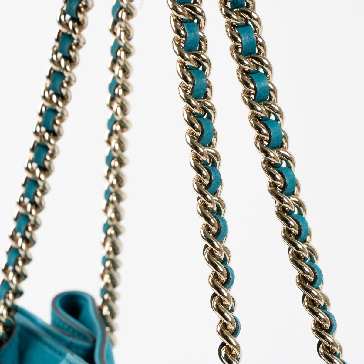Shop this authentic luxury Gucci Turquoise Suede Soho Hobo Bag pre-loved on labellov.com