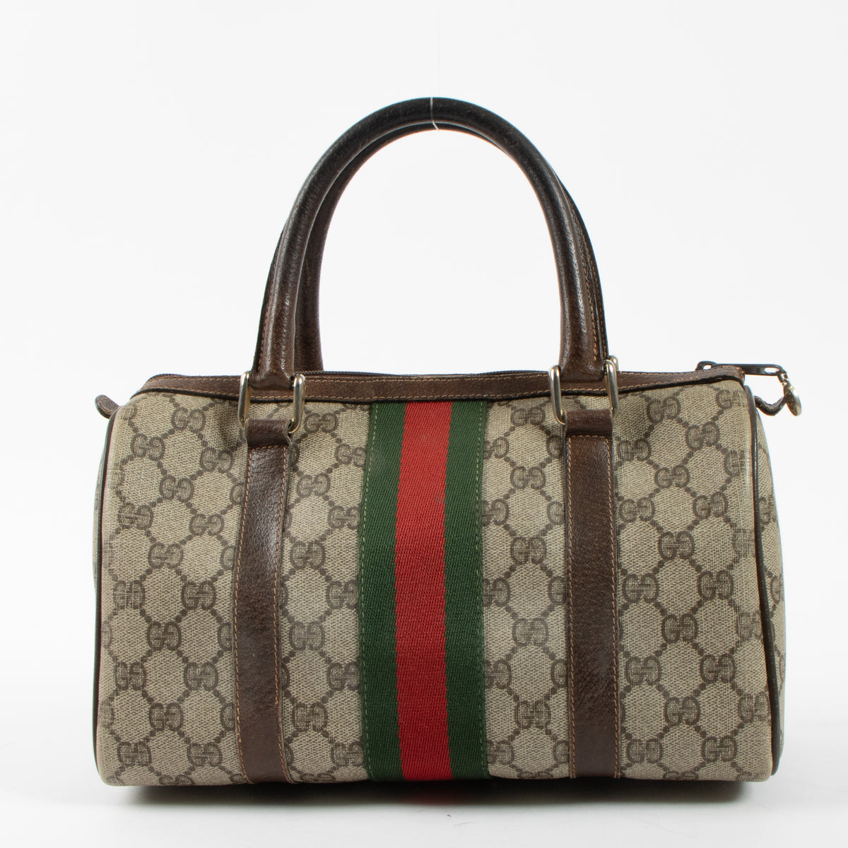 Shop this authentic Gucci Vintage GG Supreme Web Small Boston Bag at labellov.com