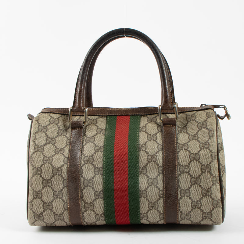 Shop this authentic Gucci Vintage GG Supreme Web Small Boston Bag at labellov.com