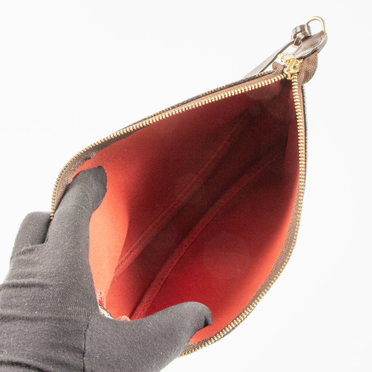 Shop this authentic luxury Louis Vuitton Damier Ebene Pochette pre-loved on Labellov.com