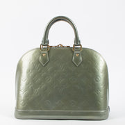 Shop this authentic luxury Louis Vuitton Gris Art Deco Monogram Vernis Alma PM Bag pre-loved on Labellov.com