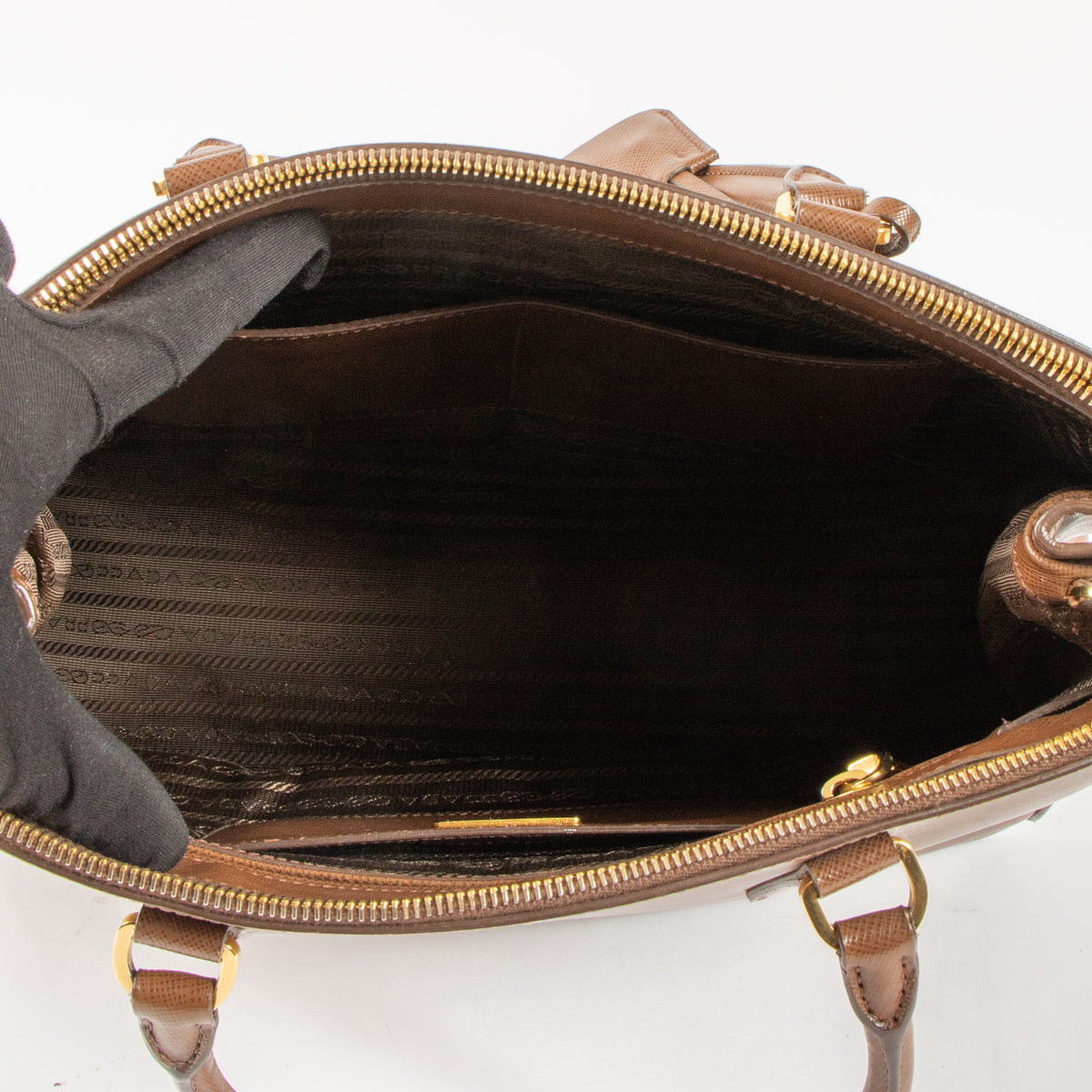 Prada Brown Saffiano Large Galleria bag