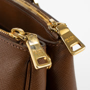 Shop this authentic luxury Prada Brown Saffiano Large Galleria bag pre-loved on Labellov.com