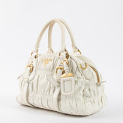 Shop this authentic Prada White Nappa Gauffre Tote Bag at Labellov.com