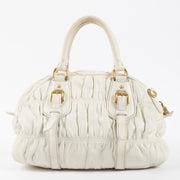 Shop this authentic Prada White Nappa Gauffre Tote Bag at Labellov.com