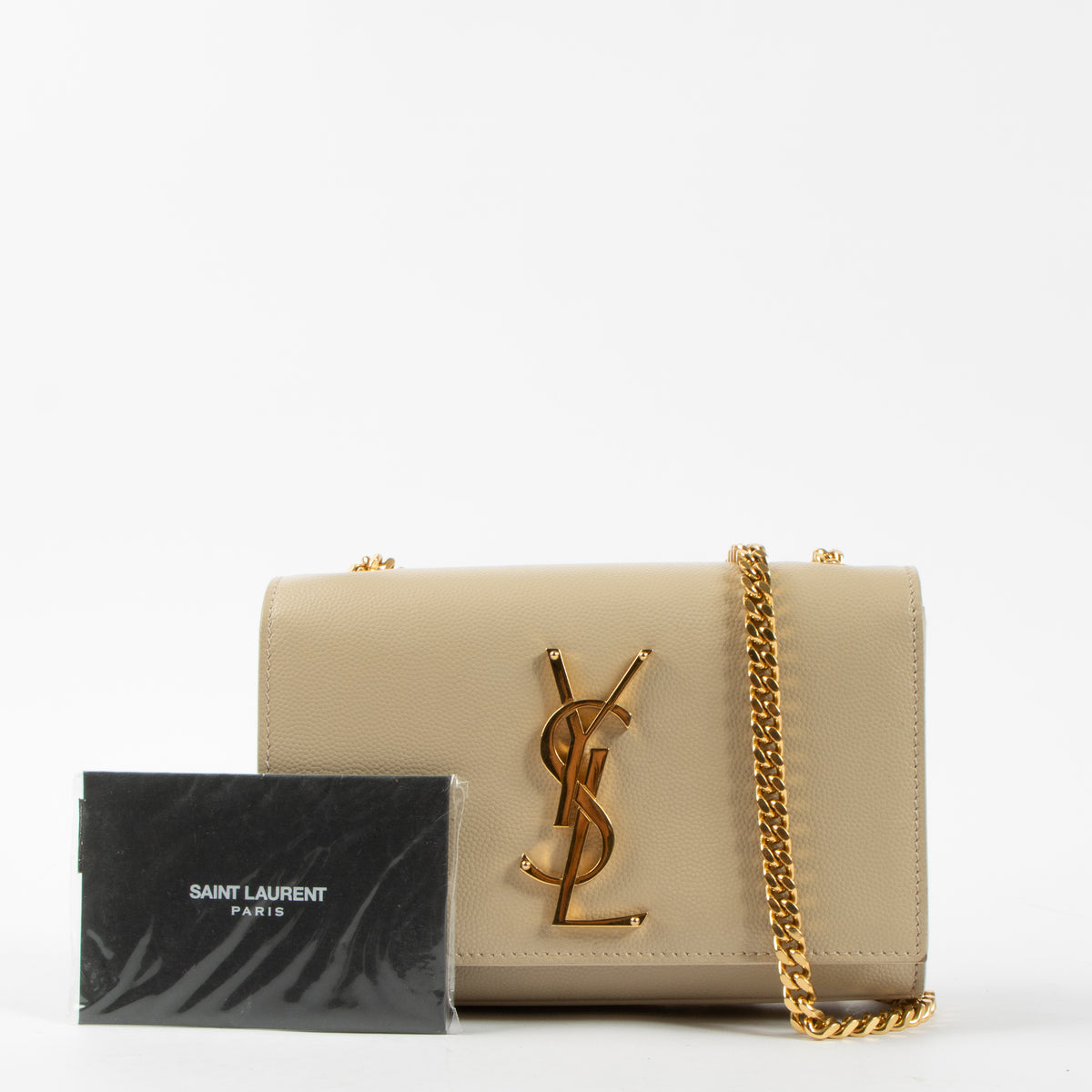 Shop this authentic Saint Laurent Beige Kate Small Bag pre-loved on Labellov.com