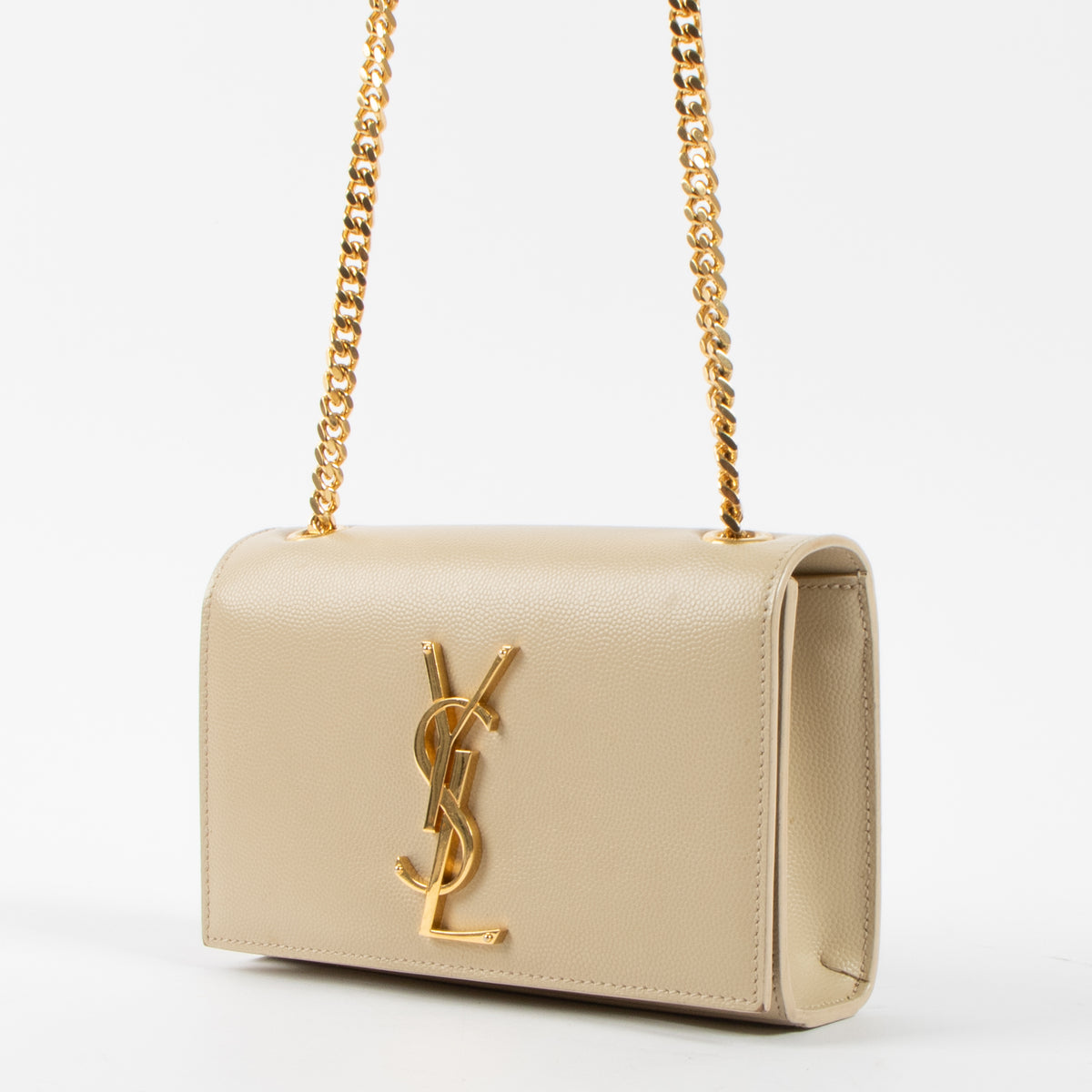 Shop this authentic Saint Laurent Beige Kate Small Bag pre-loved on Labellov.com