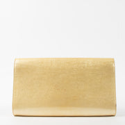 Shop this authentic luxury Saint Laurent Gold Patent Clutch at Labellov.com 