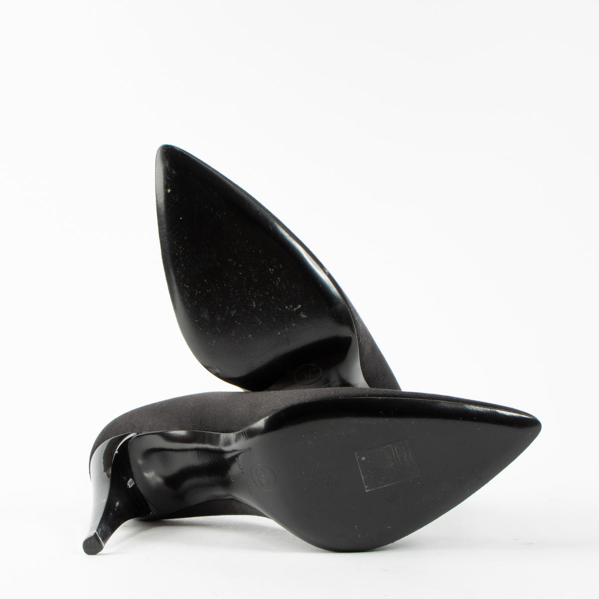 Shop this authentic Chanel Black Satin Pumps pre-loved on Labellov.com
